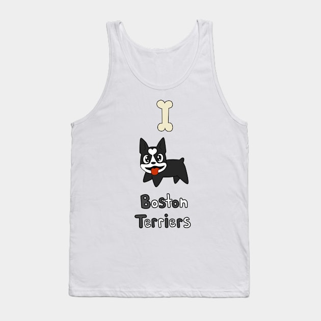 I Heart Boston Terriers Tank Top by CreeW